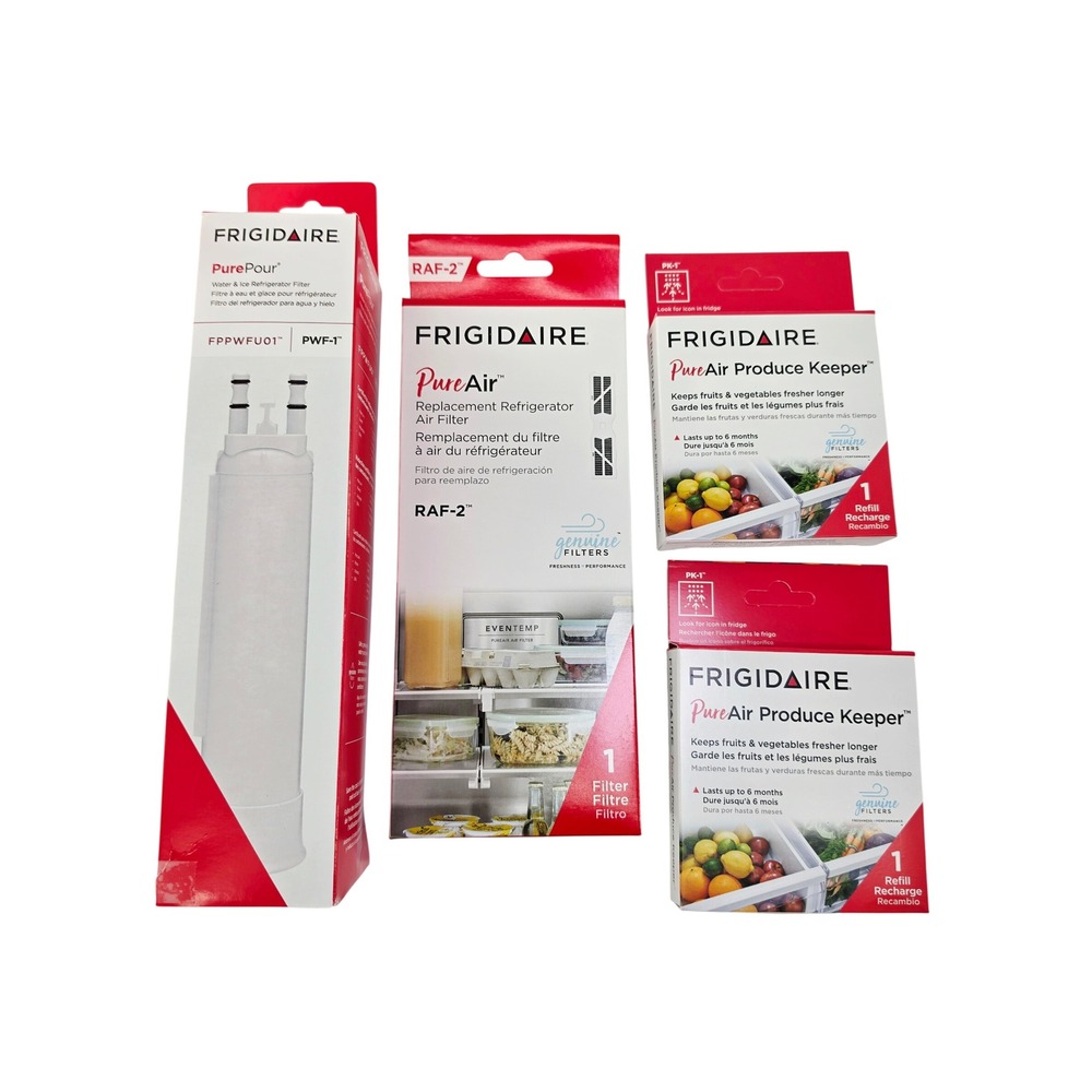 Frigidaire Refrigerator Filter Bundle FRIGCOMBO9 PWF-1 RAF-2 PK-1 PurePour Air